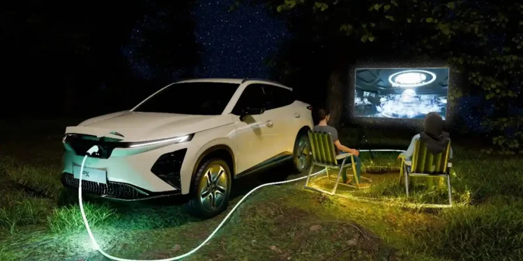 کمپ با قابلیت V2L اف‌ایکس تمام‌برقی